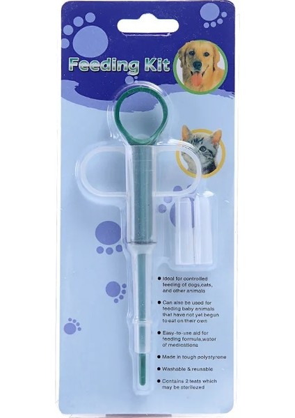 Yeşil Stil Pet Tıbbi Hap Ilaç Besleme Dağıtıcı Piller Gun Shooter Şırınga Yumuşak Ucu ile Kedi Köpek Hayvanlar Için Besleme Aracı Malzemeleri (Yurt Dışından)