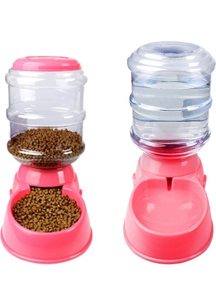 Gri Tarzı Içme Suyu Otomatik Pet Su Gıda Dispenseri 3.8l Büyük Kapasiteli Kendinden Dağıtımlı Yerçekimi Pet Besleyici Waterer Köpek Besleme Kabı Içecek Suyu (Yurt Dışından) modelleri