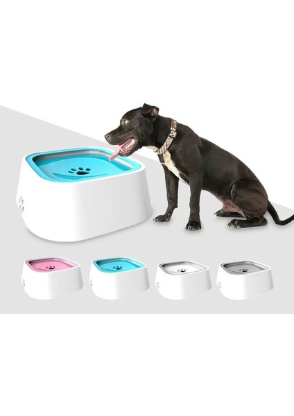 Beyaz Stil 1.5l Pet Köpek Kaseleri Yüzer Anti Sıçrama Islatmayan Ağız Su Besleyici Kaymaz Pet Kase Su Besleyici Taşınabilir Köpek Kase (Yurt Dışından) fiyatları