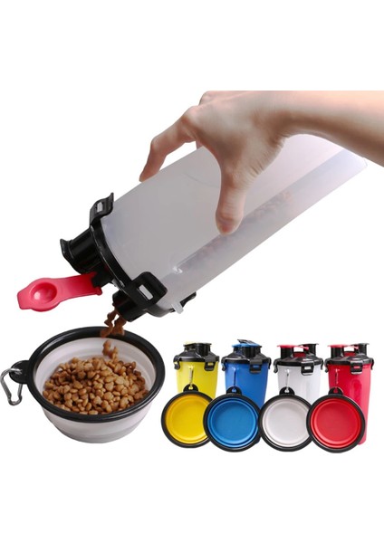 Mavi Stil Seyahat Katlanır Silikon Kase Köpek Kedi Maması Su Besleyici Fincan 2 In 1 Pet Su Şişesi Dağıtıcı Köpek Kedi Içme (Yurt Dışından) fiyatları