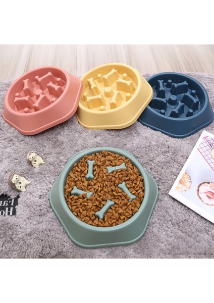 Mavi Stil Pet Köpek Besleme Mama Kaseleri Köpek Yavrusu Yavaş Yavaş Yeme Besleyici Çanak Kase Önlemek Pet Köpekler Malzemeleri (Yurt Dışından) fiyatları