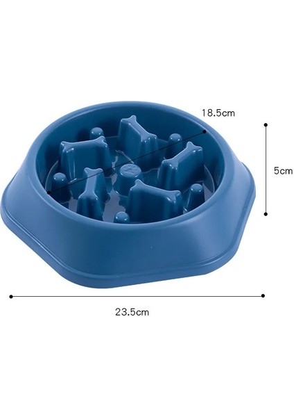 Mavi Stil Pet Plastik Yavru Kedi Yeme Çanak Kase Anti-Yutkunma Gıda Tabağı Şişe Önlemek Köpek Malzemeleri (Yurt Dışından)