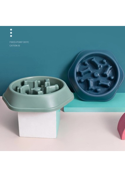 Mavi Stil Pet Plastik Yavru Kedi Yeme Çanak Kase Anti-Yutkunma Gıda Tabağı Şişe Önlemek Köpek Malzemeleri (Yurt Dışından) indirimleri