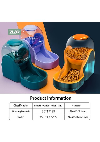 Su Grisi Tarzı 3.8l Pet Köpek Kedi Köpekler Için Otomatik Besleyici Kase Içme Suyu Çeşmesi Şişe Yavru Kedi Kaseler Yavaş Gıda Besleme Konteyner Malzemeleri (Yurt Dışından) fiyatları