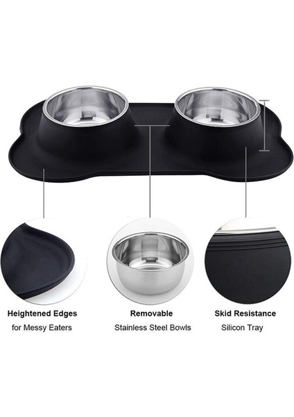 38,2x7,7 cm Stili S Beden Pet Köpek Kase Yavru Kedi Besleme Paslanmaz Çelik Bulaşık Pet Içme Kabı Mama Yerleştirme Köpek Aksesuarları Taşma Önleyici Sofra (Yurt Dışından) modelleri