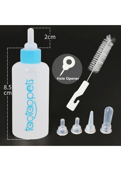 Mavi Stil 7ADET Köpek Kedi Şişe Pet Besleme Suyu Alet Takımı Temizleme Fırçası Değiştirme Nipelleri Delik Açıcı Kedi Yavrusu Yavru Totoro Tavşan (Yurt Dışından)