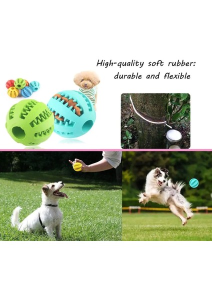 Mavi Stil 7cm Pet Köpek Tedavisi Oyuncak Topu Köpek Yavrusu Komik Yavrular Besleyiciler Diş Temiz Lastik Top Köpek Sızdıran Çiğneme Etkileşimli Oyuncaklar Köpek Yavrusu Aksesuarları (Yurt Dışından)