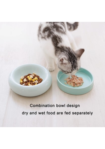 Sadece Blue Pad Stili Makesure Obur Kedi Besleme Kasesi Omurgayı Korumak Için Seramik Kedi Mama Kasesi Devrilmeyi Önlemek Için Raflı Kedi Kasesi Seti (Yurt Dışından) indirimleri