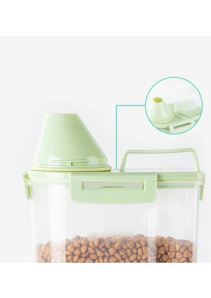 Pembe Tarzı 16.5CMX15.5CMX11CM Köpekler Kase Köpek Maması Kutusu Kedi Besleyici Kova Pet Yem Konteyner Gıda Depolama Varil Ölçme Fincan Büyük Kapasiteli Pirinç Mühürlü Varil (Yurt Dışından) indirimleri