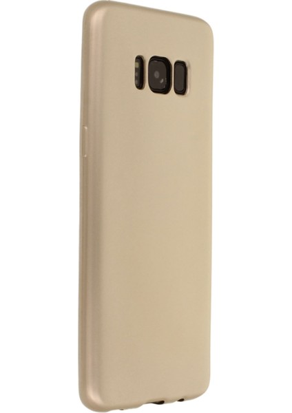 Samsung Galaxy S8 Kılıf Premium Rubber Silikon - Gold 317105