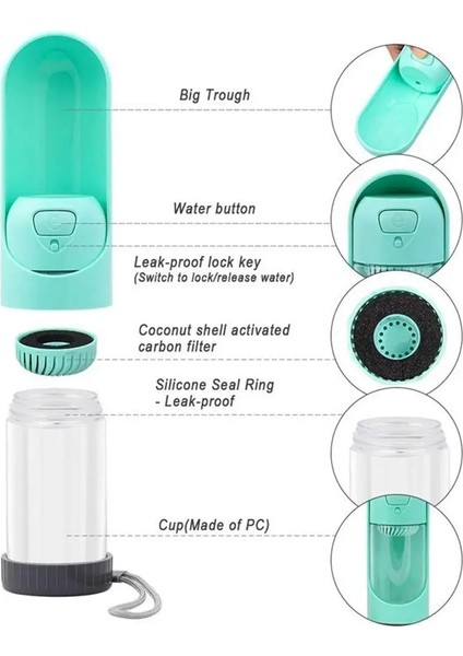 Sarı Stil Köpek Tiryakisi Şişe Açık Taşınabilir Köpek Küçük Büyük Köpekler Için Su Kasesi Seyahat Pet Içme Su Sebili Fliter Pet Ürün (Yurt Dışından) fiyatları