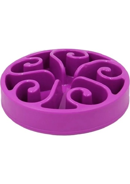 Mor Tarzı S - 20.4X20.4X3.7CM Benepaw Toksik Olmayan Eğlenceli Yavaş Besleyici Köpek Kasesi Gıda Kaymaz Pet Yemek Yavaş Besleme Kasesi Labirent Büyük (Yurt Dışından)