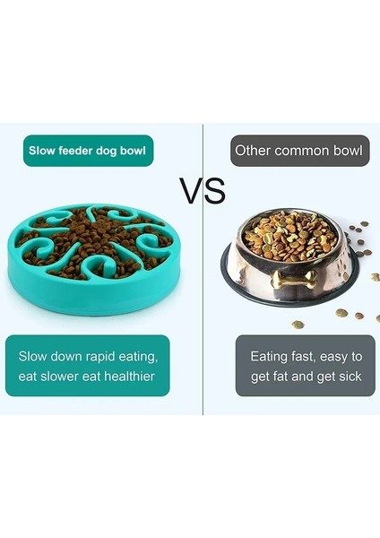 Mor Tarzı S - 20.4X20.4X3.7CM Benepaw Toksik Olmayan Eğlenceli Yavaş Besleyici Köpek Kasesi Gıda Kaymaz Pet Yemek Yavaş Besleme Kasesi Labirent Büyük (Yurt Dışından) fırsatları