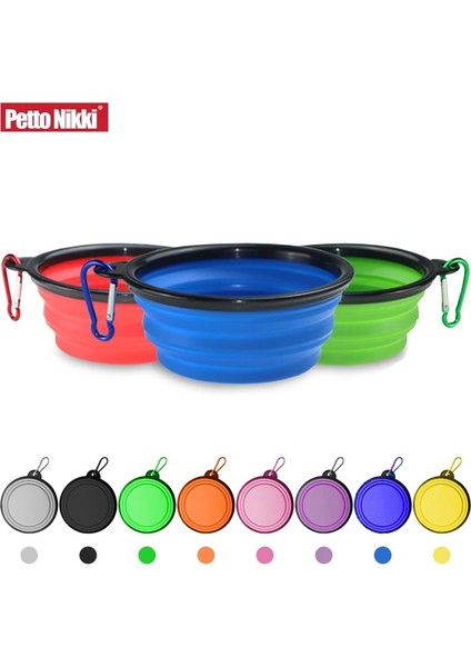 Yeşil Stil 350ML 1 Adet Katlanabilir Köpek Seyahat Kase Taşınabilir Silikon Pet Köpekler Seyahat Kamp Yürüyüş Için Kaseler Açık Besleme Pet Katlanır Çanak Kase (Yurt Dışından)