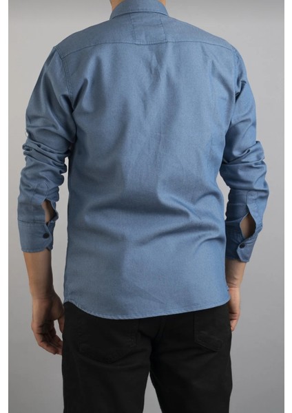 3A Moda Yxcslim Fit Erkek Kot Gömlek