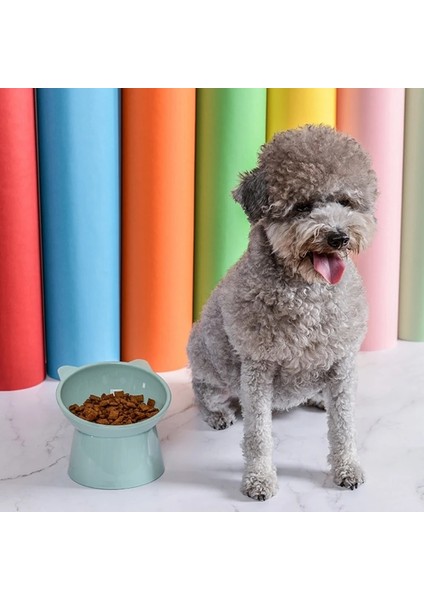 Yeşil Stil Köpek Kasesi Yükseltilmiş Kedi Maması Su Kaseleri Yüksek Standlı Evcil Hayvan Mama Kabı Dökülmez 45° Eğimli Evcil Hayvan Tabağı Maviyeşilpembe (Yurt Dışından) fiyatları