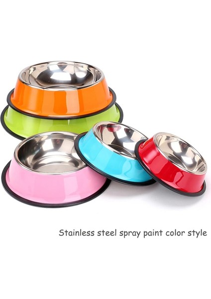 Çizgi Film Pembe Tarzı 22CM Pet Köpek Paslanmaz Çelik Kaseler Kaymaz Anti-Düşme Dayanıklı Kedi Köpekler Besleme Kase Köpek Içecek Su Besleyici Evcil Hayvanlar Açık Gıda Tabağı (Yurt Dışından) modelleri