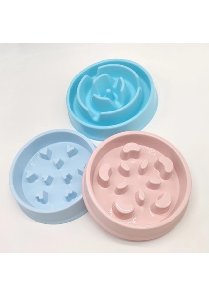 Mavi 5 Tarzı Resimlerin Gösterdiği Gibi Pet Besleyici Yavru Kedi Anti-Boğulma Plastik Besleme Gıda Kase Plakası Evcil Köpek Yavaş Yavaş Kaseler Taşınabilir Pratik Kase (Yurt Dışından)