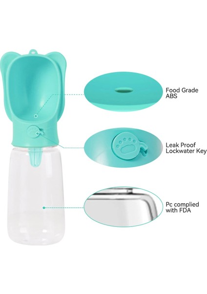 Yeşil Stil 550ML Sıcak Taşınabilir Köpek Su Şişesi Kase Waterer Pet Köpek Tiryakisi Besleyici Seyahat Yavrusu Içme Kaseler Açık Dağıtıcı Aksesuarları (Yurt Dışından) indirimleri