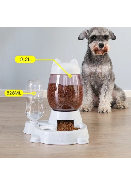 Gri Tarzı 2 L Otomatik Pet Köpek Kedi Besleyici Kase Köpekler Için Içme Suyu 528ML Şişe Yavru Kedi Kaseleri Köpek Maması Besleme Kabı (Yurt Dışından) indirimleri