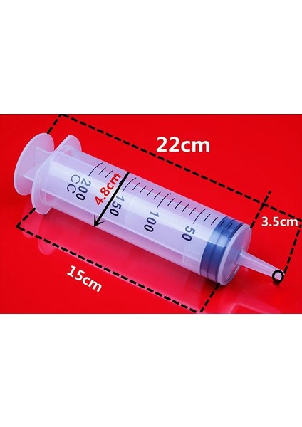 200CC Hortumsuz Stil Yağ Sıvı Su Için Tüp Mürekkep Yıkanabilir Emme Enjektörü ile ml Büyük Kapasiteli Şırınga Yeniden Kullanılabilir Pompa Ölçme (Yurt Dışından)