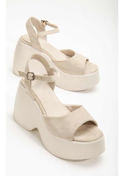 Suins Biana Kadın Dolgu Taban Dana Süet Sandalet fiyatları