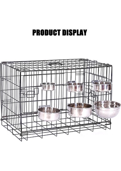 B Tarzı 25 # Sıradan Paslanmaz Çelik Köpek Kase Kafesi Asılı Sabit Köpek Havzası Besleyici Su Kasesi Pet Köpek Kediler Yavrusu Için Açık Gıda Çanak (Yurt Dışından) indirimleri