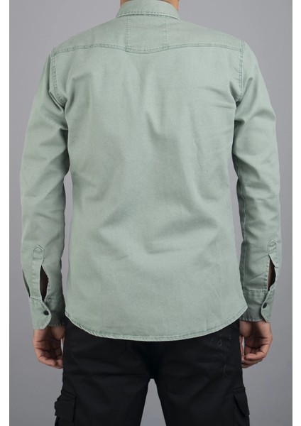 3A Moda Yxcslim Fit Erkek Kot Gömlek