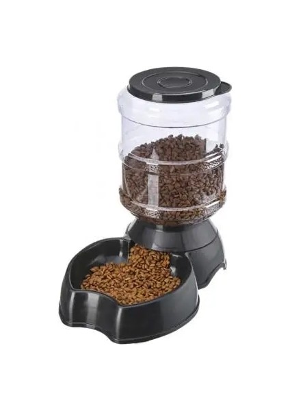 Siyah Elma Yemek Tarzı 3.8l Otomatik Pet Besleyiciler Köpek Kedi Içme Kabı Büyük Kapasiteli Su Maması Tutucu Köpekler Malzemeleri (Yurt Dışından)