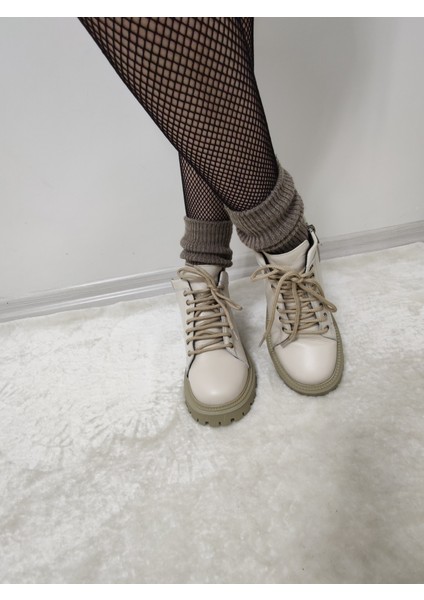 Daple Gerçek Deri Bilek Boy Kısa Bot(Ary B3) - Bej - 38 fiyatları