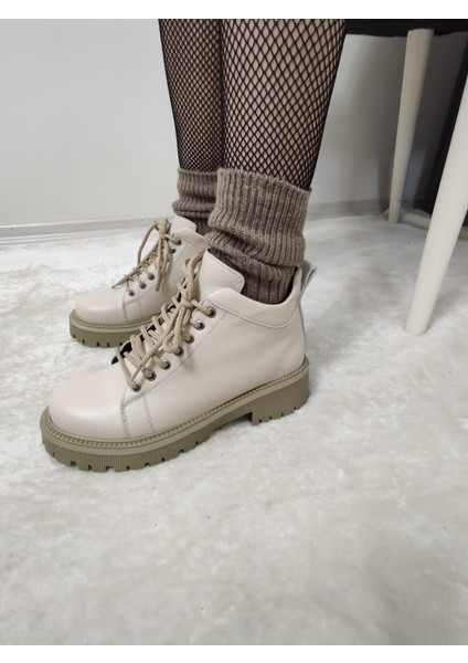 Daple Gerçek Deri Bilek Boy Kısa Bot(Ary B3) - Bej - 38 fırsatları