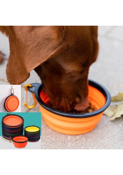 Sarı Stil 1000ML 17.5X7CM ml Pet Katlanır Silikon Kase Büyük Katlanabilir Açık Seyahat Taşınabilir Köpek Mama Kabı Besleyici Çanak Kase (Yurt Dışından) fiyatları