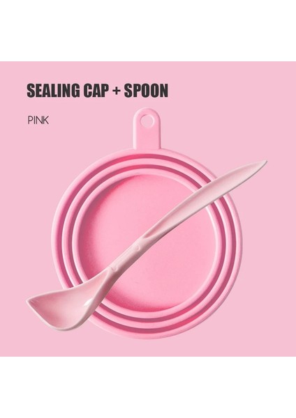 No.5 Tarzı Pet Kutular Evrensel Silikon Mühürlü Kapak Yeniden Kullanılabilir Taze Tutmak Kapak Besleme Kaşığı Set Konserve Kaşık Konserve Açacağı Köpek Kedi Islak Mama (Yurt Dışından)