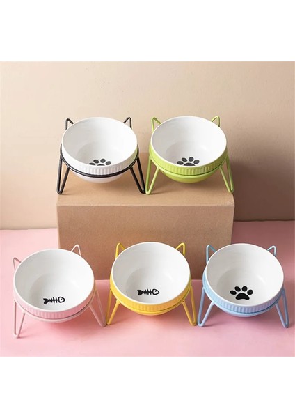Mavi Set Balık Stili Yeni Seramik Pet Kase Omurga Masasını Koruyun Yüksek Ayak Büyük Eğik Köpek Besleyici Köpek ve Kedi Kedi Kulak Kase Pet Malzemeleri (Yurt Dışından) fiyatları