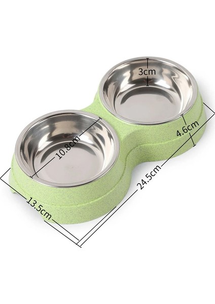Yeşil Stil 2020 Yeni Evcil Hayvan Kasesi Çok Amaçlı Ev Buğday Samanı Çift Kaplar Küçük Kediler Köpekler Için Besleyiciler Aksesuarları (Yurt Dışından) fırsatları