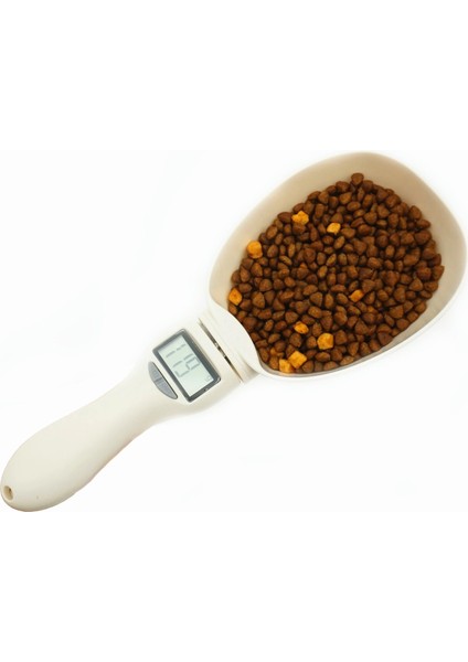Beyaz Stil Pet Gıda Tartı Elektronik Ölçme Aracı Yeni Köpek Kedi Besleme Kasesi Ölçme Kaşığı Mutfak Terazisi Dijital Ekran 250ML (Yurt Dışından)