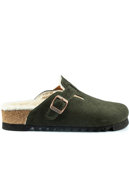 Susana Shearling Natural Cork Suede Leather