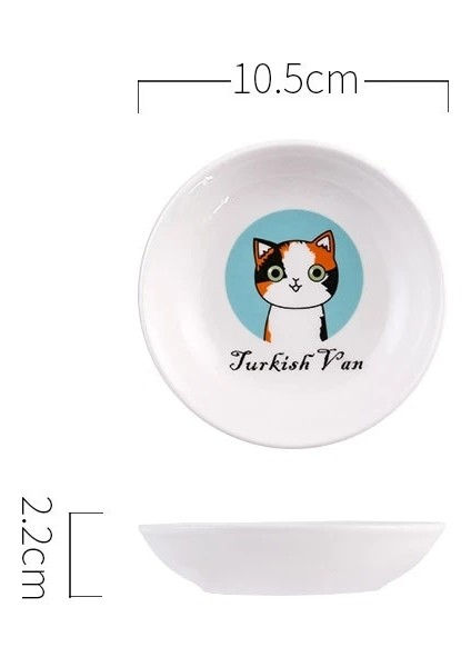 Mavi Stil S Beden Yeni Yaratıcı Sevimli Kedi Küçük Tabağı Şekli Mini Plaka Seramik Karikatür Çanak Yaratıcı Aperatif Tabağı Lla Sincap Kirpi Kase (Yurt Dışından)