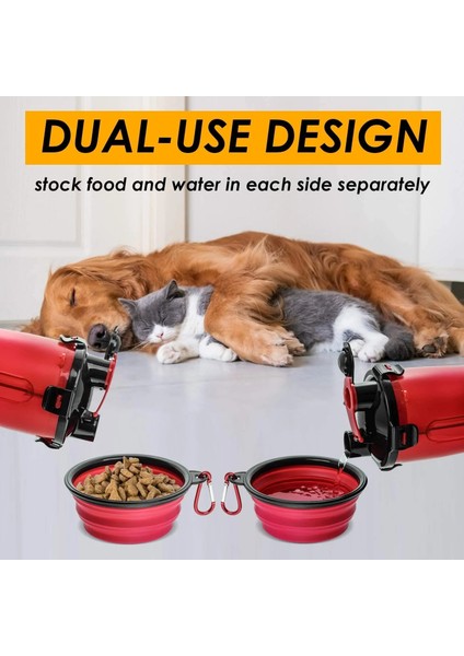 Siyah Set Tarzı Taşınabilir Köpek Su Şişesi Köpek Kase 2 1 Pet Seyahat Su Şişesi Açık Gıda Su Depolama Kedi Köpekler Için Silikon Katlanabilir Kase (Yurt Dışından) modelleri