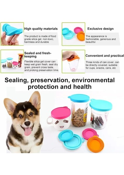 Yeşil Stil 1 Parça 1 Adet Yeniden Kullanılabilir Gıda Depolama Taze Tutmak Teneke Kapak Kutular Kap Pet Can Kutusu Kapağı Silikon Can Kapağı Sıcak Mutfak Tedarik Köpek Aksesuarları (Yurt Dışından) fırsatları