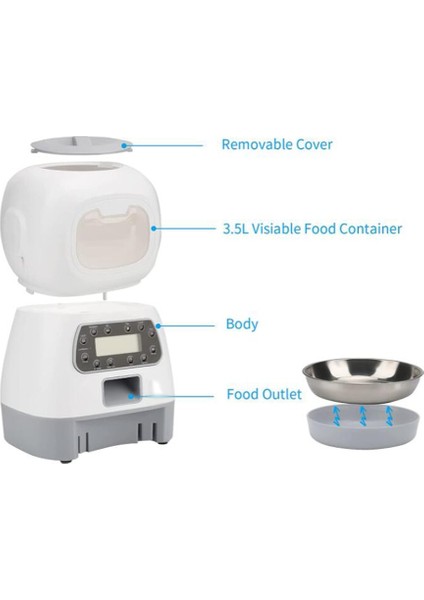 Sarı Stil USB Fişi ile Otomatik Köpek ve Kedi Besleyici 3.5 Litre Kuru Mama Dispenseri Plus 2l Su Besleyici Küçük ve Orta Ölçekli Pet Akıllı Besleyiciler Için Uygun (Yurt Dışından) fiyatları