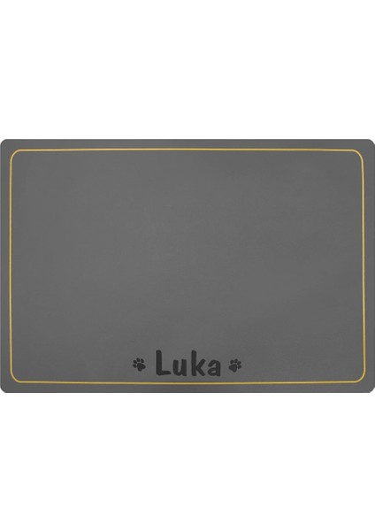 Gri Stil 45X30CM Özel Ad Pet Kase Mat Placemat Su Geçirmez Köpek Maması Pedi Pet Kedi Yavrusu Besleme Mat Kaymaz Mat Kase Çanak Pet Aksesuarları Için (Yurt Dışından)