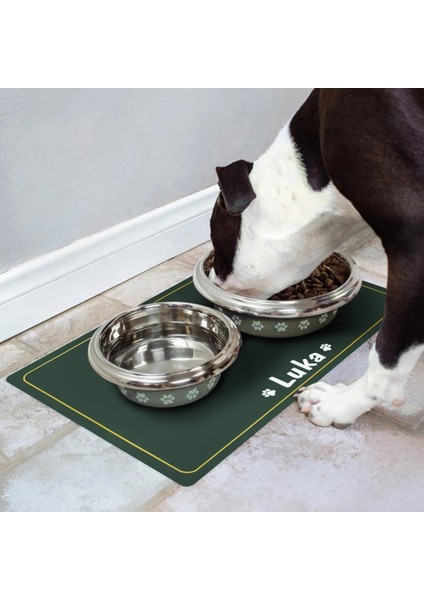 Gri Stil 45X30CM Özel Ad Pet Kase Mat Placemat Su Geçirmez Köpek Maması Pedi Pet Kedi Yavrusu Besleme Mat Kaymaz Mat Kase Çanak Pet Aksesuarları Için (Yurt Dışından) fırsatları