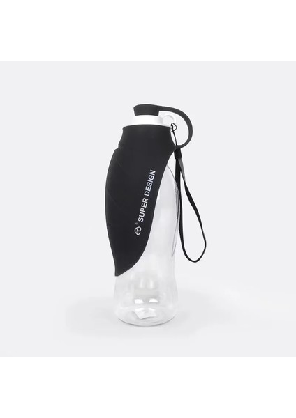 Siyah 580ML Tarzı Yeni Köpek Su Şişesi Taşınabilir Pet 580ML Yaprak Şeklinde Yumuşak Silikon Açık Seyahat Içme Yavru Kedi Su Sebili 300ML (Yurt Dışından)