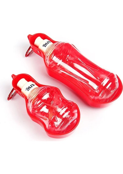 Kırmızı Stil 500ML ml Spor Pet Köpek Su Şişesi Yavru Kedi Içme Çeşmesi Için Otomatik Yavaş Su Sebili Plastik Seyahat Pet Köpek Kasesi (Yurt Dışından)