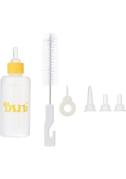 Sarı Stil Pet Kedi Köpek Süt Şişesi Pet Köpek Yavrusu Bebek Hayvan Biberon Hemşirelik Seti 60ML Çevre Dostu Plastik Şişe (Yurt Dışından)