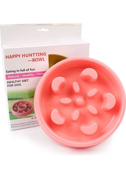 Pembe 5 Tarzı Resimlerin Gösterdiği Gibi Pet Besleyici Yavru Kedi Anti-Boğulma Plastik Besleme Gıda Kase Plakası Evcil Köpek Yavaş Yavaş Kaseler Taşınabilir Pratik Kase (Yurt Dışından)
