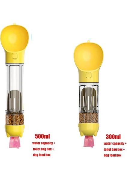 4'ü 1 Arada Sarı Stil 550ML Küçük Büyük Köpekler Için Taşınabilir Pet Su Şişesi Seyahat Yavru Kedi Içme Kabı Açık Malzemeleri Suministros Para Perros (Yurt Dışından)