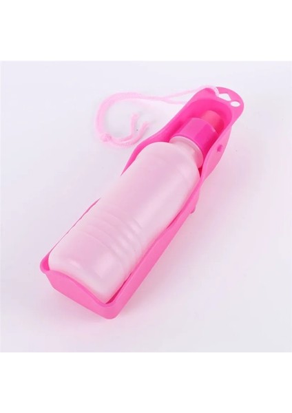 Pembe Stil 250 ml Pet Köpek Su Şişesi 250ML 500ML Plastik Taşınabilir Su Şişesi Evcil Hayvanlar Açık Seyahat Içme Suyu Besleyici Kase (Yurt Dışından)