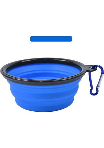Mavi Stil 1000ML 350ML Küçük L Büyük Silikon Katlanır Kase Açık Taşınabilir Su Kasesi Köpekler Için Köpek Maması Katlanabilir Pet Besleyici Çanak Kase (Yurt Dışından)